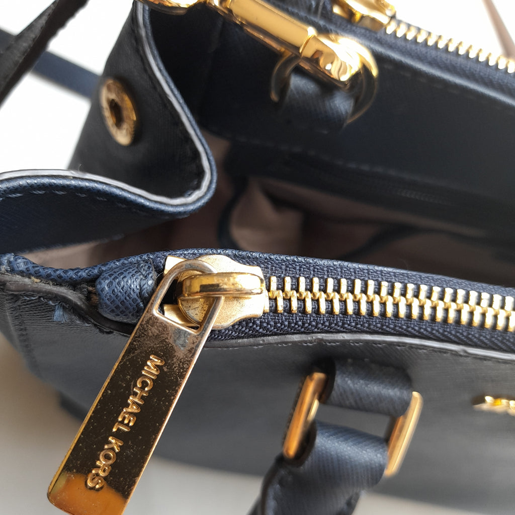 Michael Kors Navy 'Sutton' Satchel | Pre Loved |