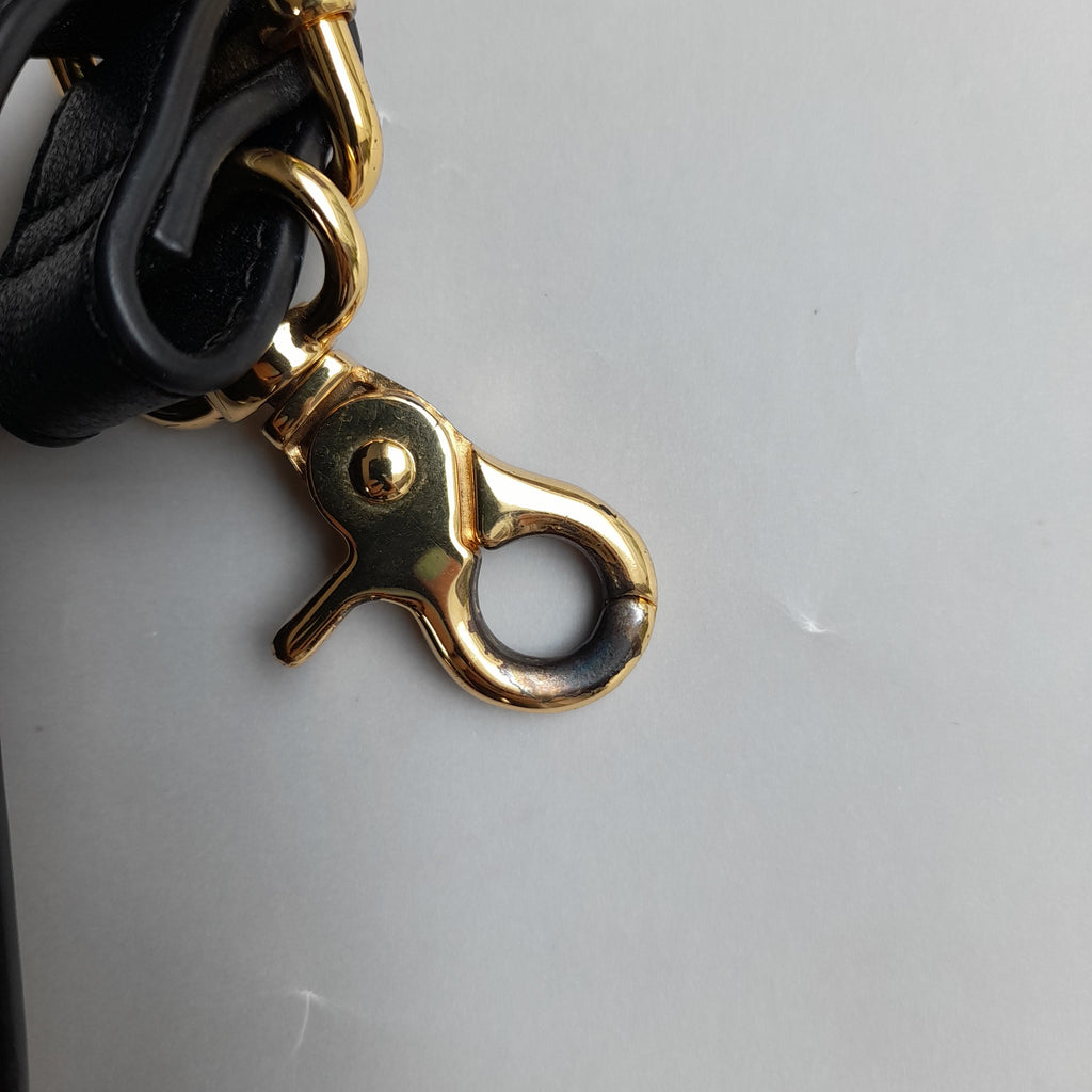 Tory Burch Black Pebbled Leather 'Amanda' Slouchy Satchel | Pre Loved |