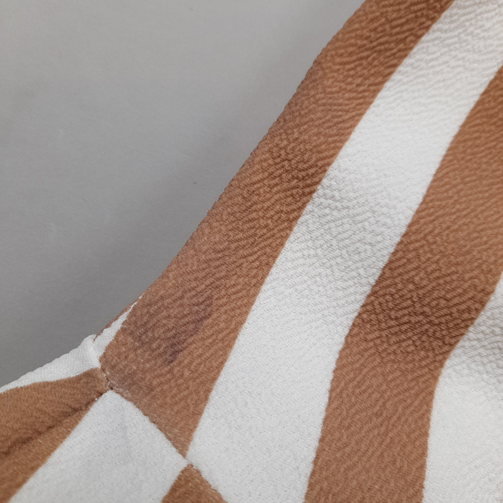 Pretty Little Thing Beige and White Jumpsuit | Gently Used |