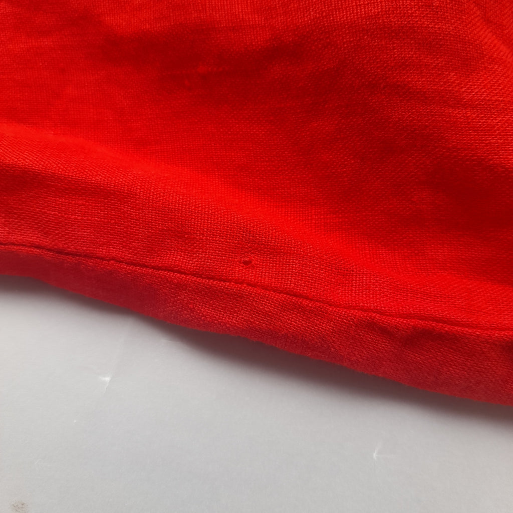 ZARA Red Linen Collared Shirt | Brand New |