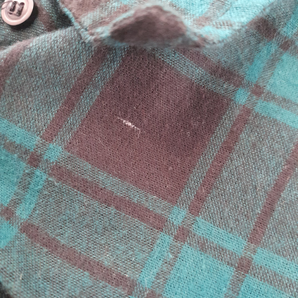 Primark Green and Black Checked Collared Shirt | Gently Used |