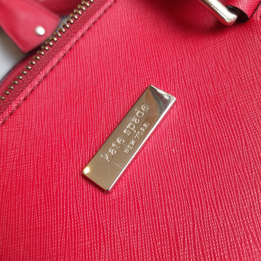 Kate Spade Red Leather Satchel | Pre Loved |