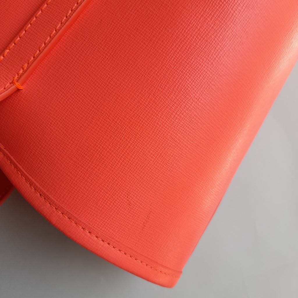 Ted Baker Coral Pink Leather Tote | Pre Loved |