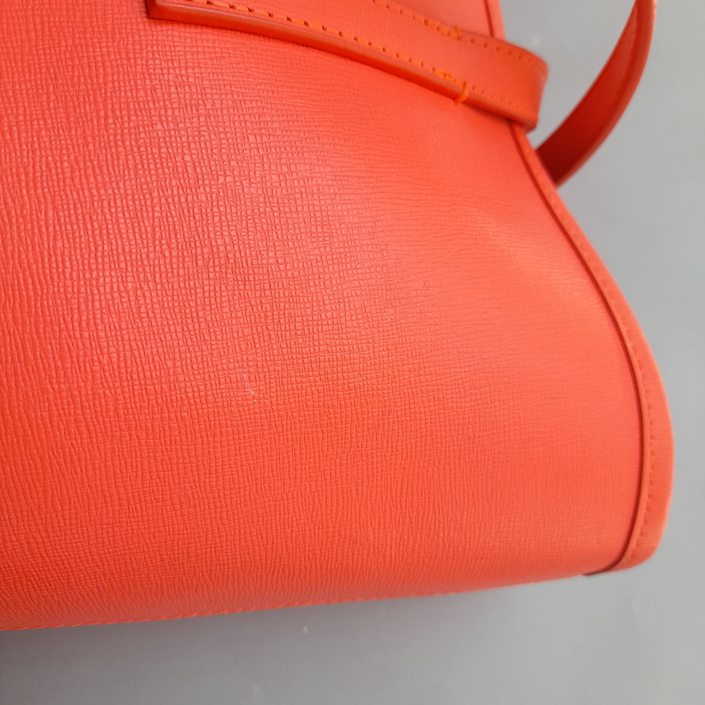 Ted Baker Coral Pink Leather Tote | Pre Loved |