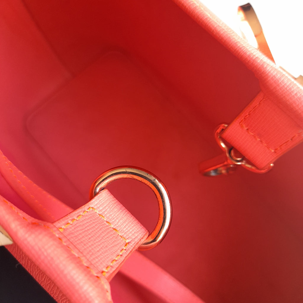 Ted Baker Coral Pink Leather Tote | Pre Loved |