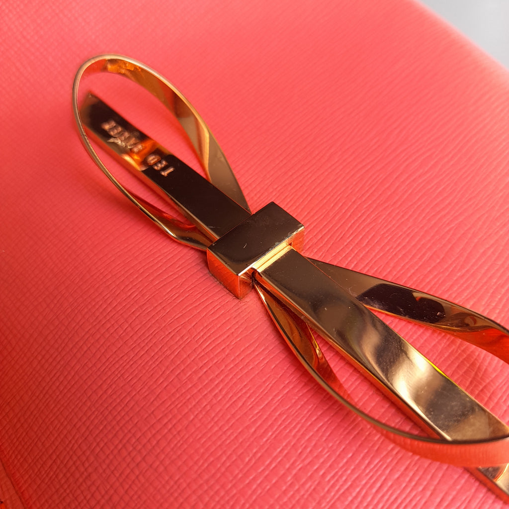 Ted Baker Coral Pink Leather Tote | Pre Loved |