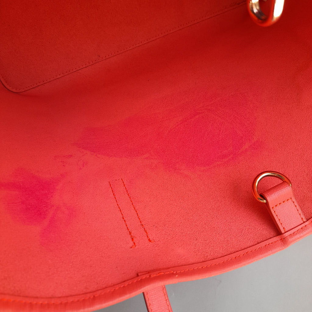 Ted Baker Coral Pink Leather Tote | Pre Loved |