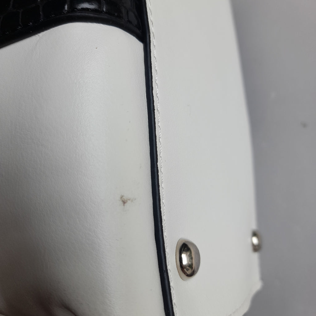 Nine West Black and White 'Divide and Conquer' Satchel | Brand New |