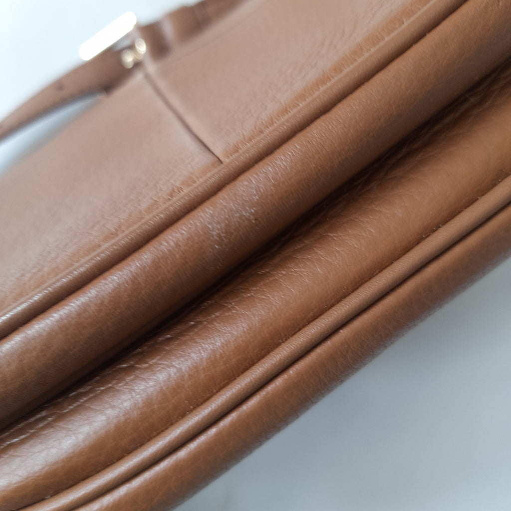 Tory Burch Tan Leather 'Ivy' Small Crossbody Bag | Pre Loved |