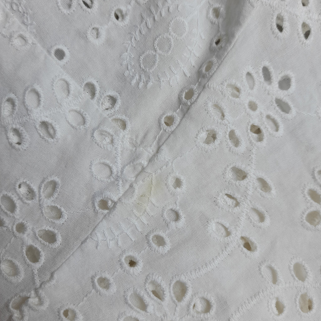 H&M White Lace Cut-out Blouse | Pre Loved |