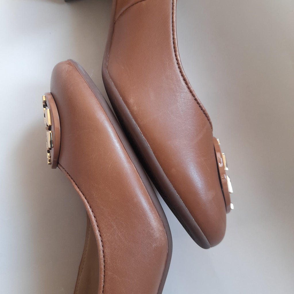 Tory Burch Tan Leather 'Benton 2' Block Heels | Pre Loved |