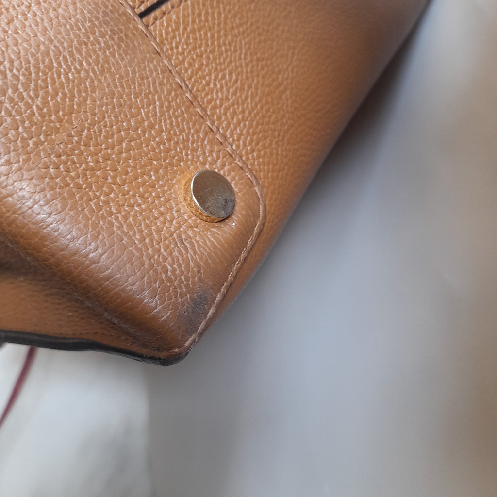 Michael Kors Tan Pebbled Leather 'Mercer' Satchel | Pre Loved |