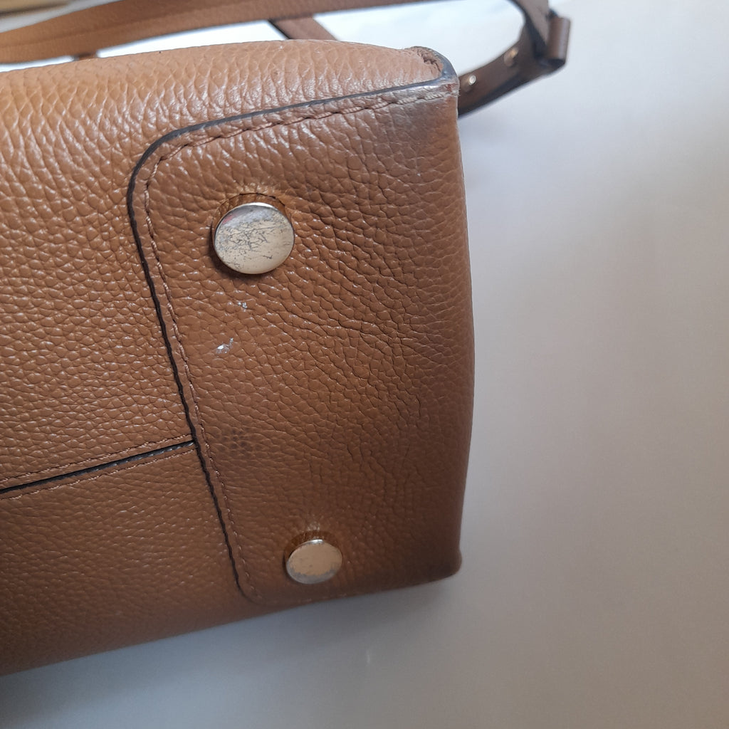 Michael Kors Tan Pebbled Leather 'Mercer' Satchel | Pre Loved |