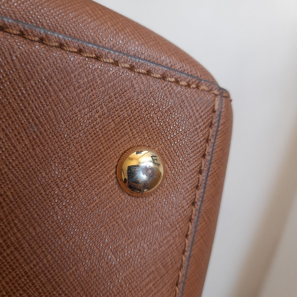 Michael Kors Tan Leather 'Sandrine' Convertible Satchel | Pre Loved |