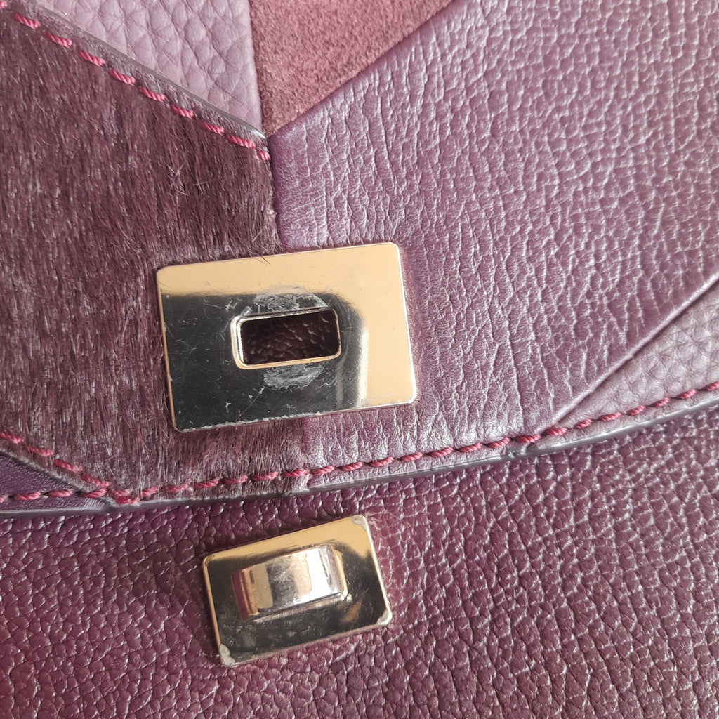 Kate Spade Purple Leather Patchwork Satchel | Gently Used |