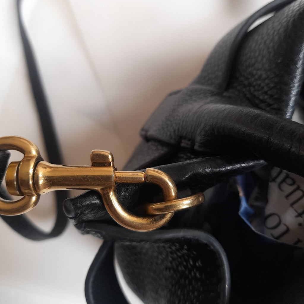 Tory Burch Black Leather Small 'Gemini' Satchel | Pre Loved |