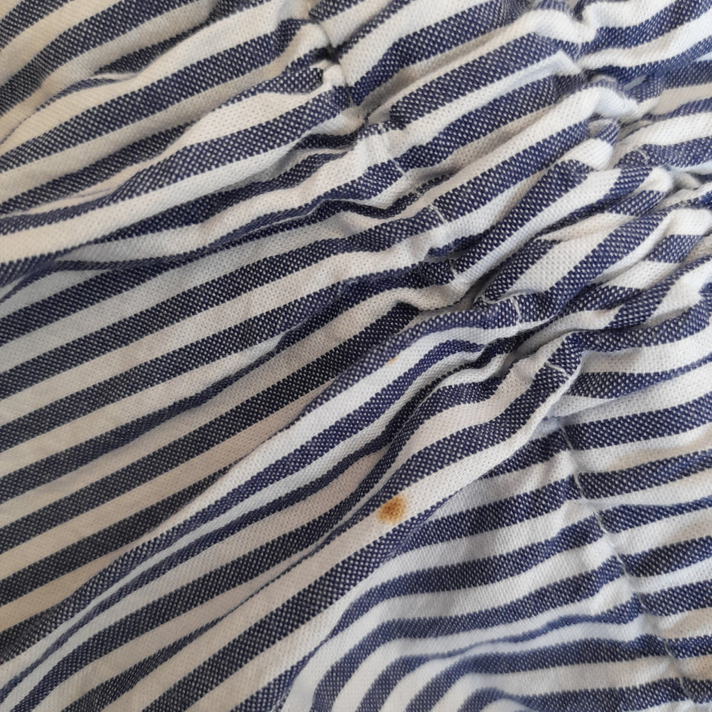 ZARA Blue and White Striped Front Knot Top | Brand New |