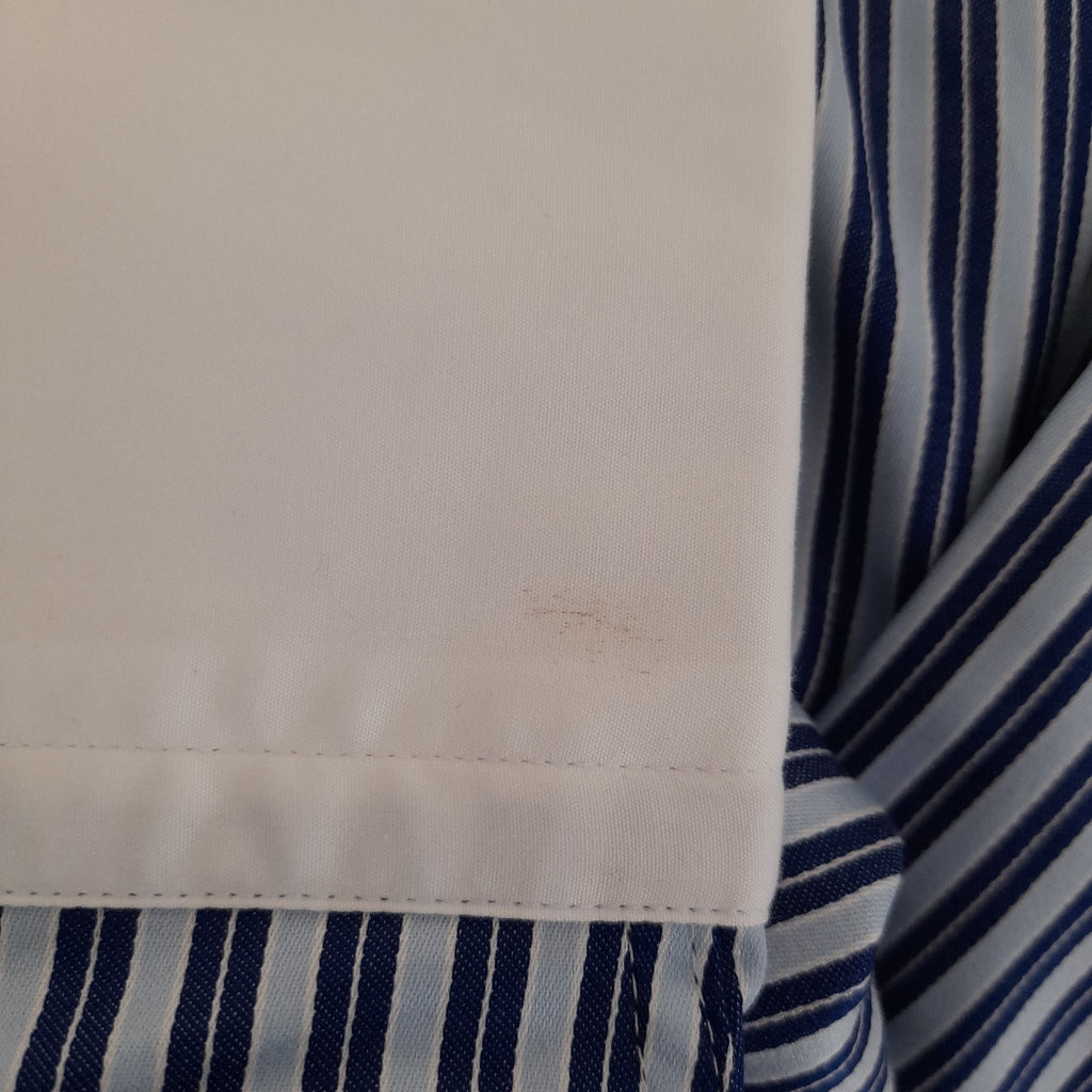 Hawes & Curtis Blue Striped Slim Fit Collared Shirt | Brand New |