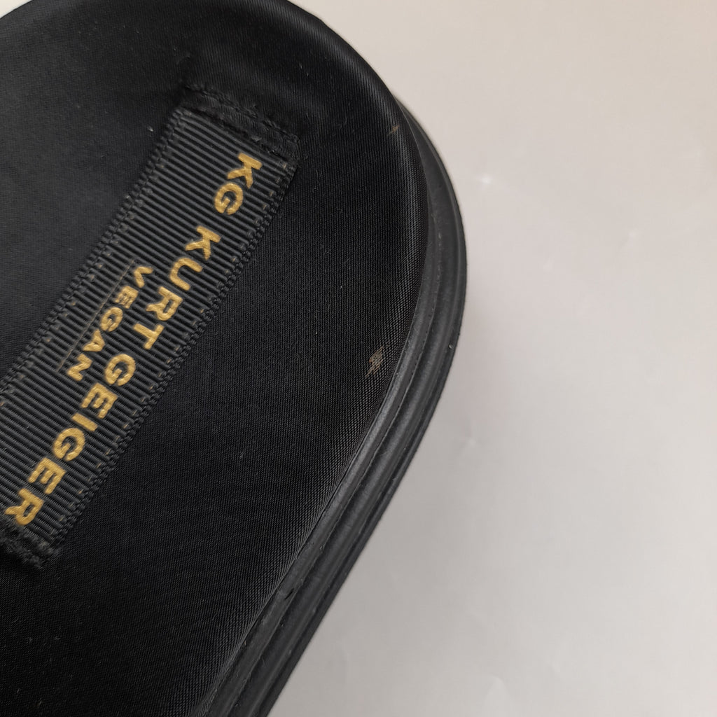 Kurt Geiger Black Chunky Platform Slides | Brand New |