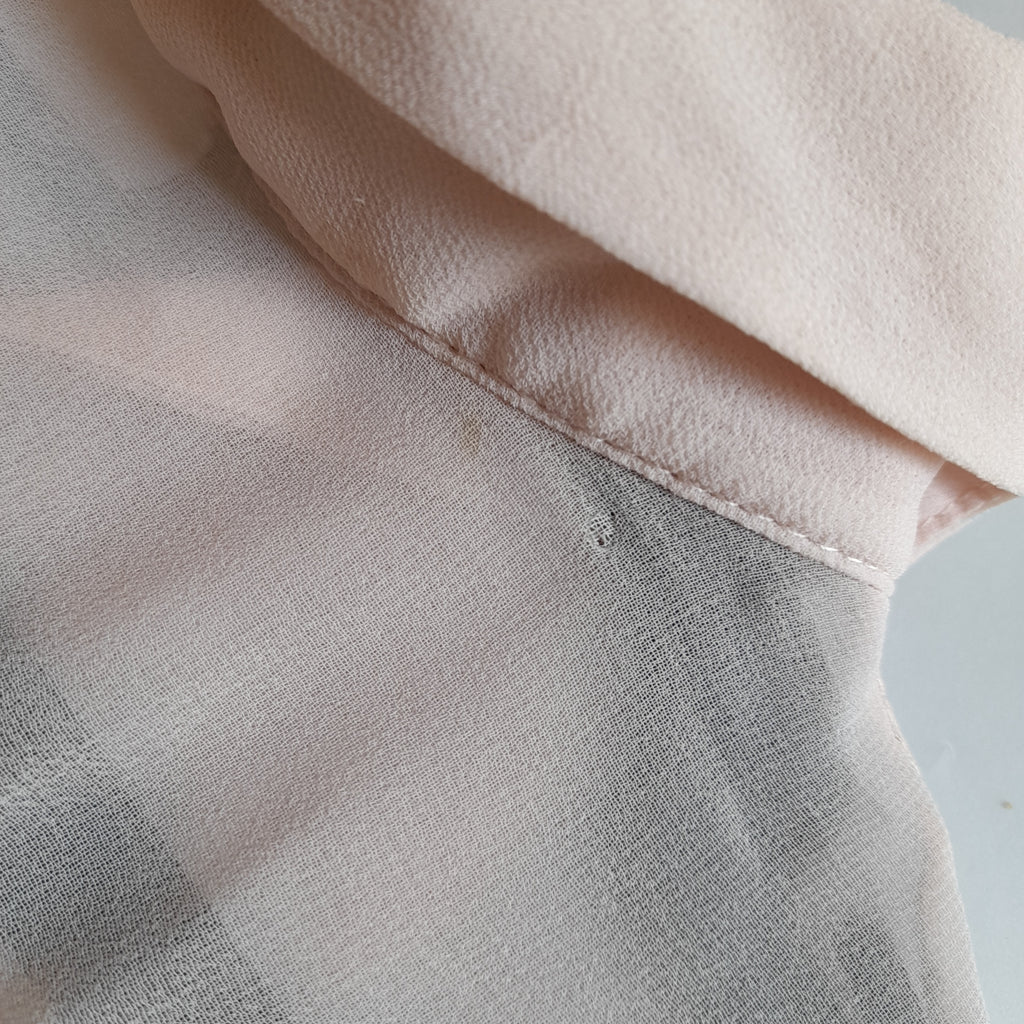 Wallis Light Pink Sheer Rhinestone Collared Shirt | Gently Used |