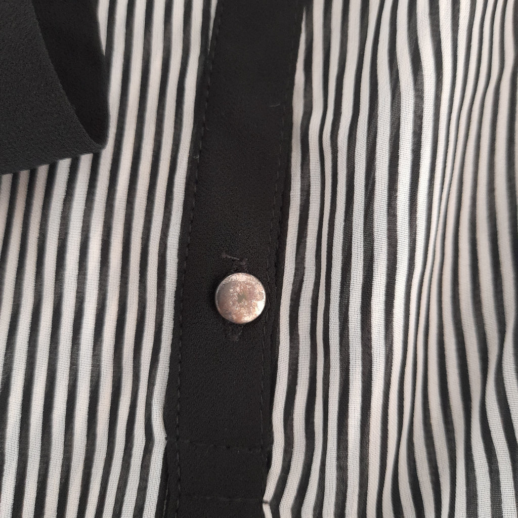 Wallis Black & White Striped Blouse | Brand New |