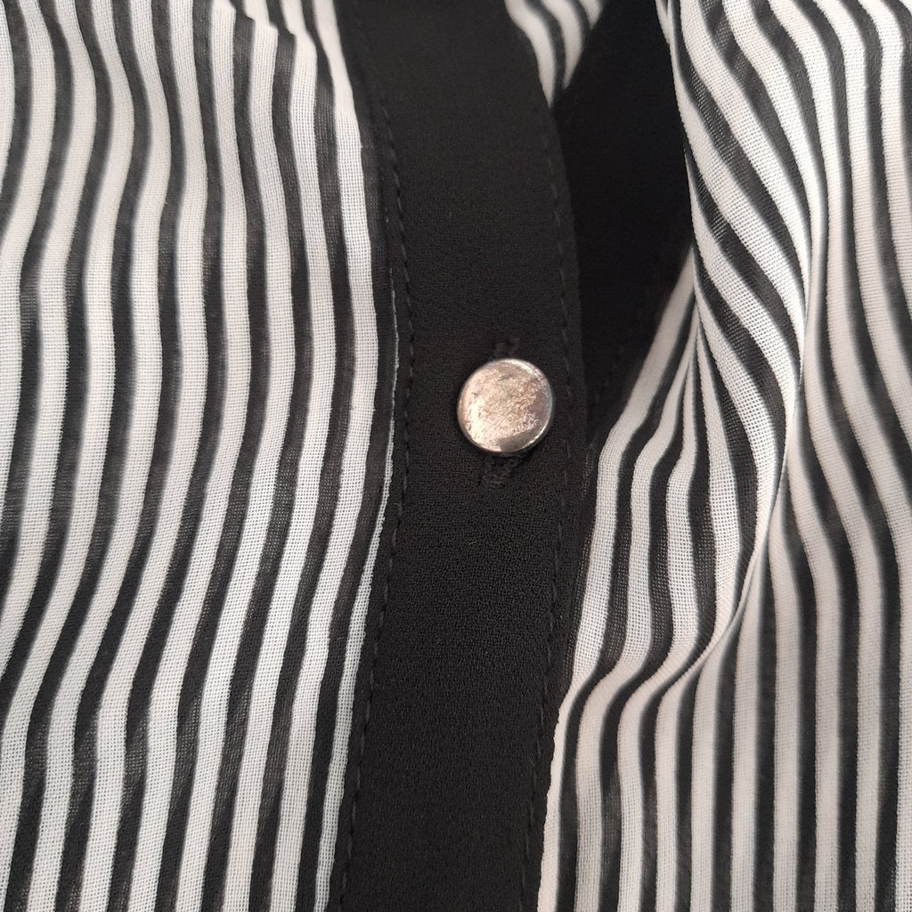 Wallis Black & White Striped Blouse | Brand New |
