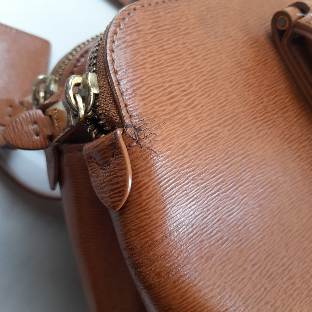 Ralph Lauren Brown Leather Satchel | Pre Loved |