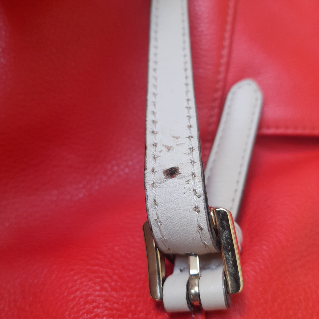 Michael Kors Orange-Red Leather Jetset East West Tote Bag | Pre Loved |