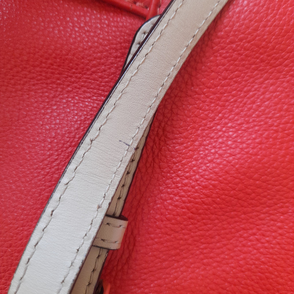 Michael Kors Orange-Red Leather Jetset East West Tote Bag | Pre Loved |