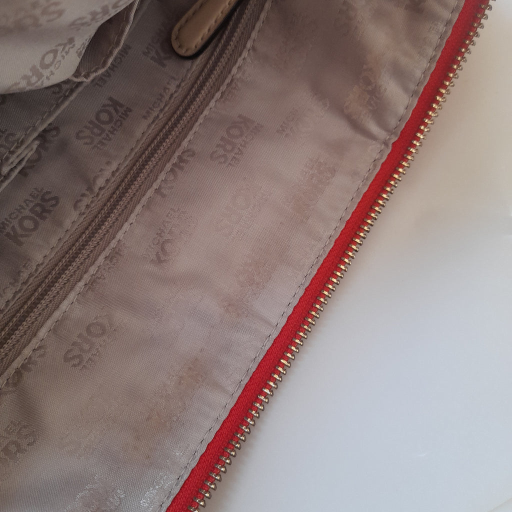 Michael Kors Orange-Red Leather Jetset East West Tote Bag | Pre Loved |