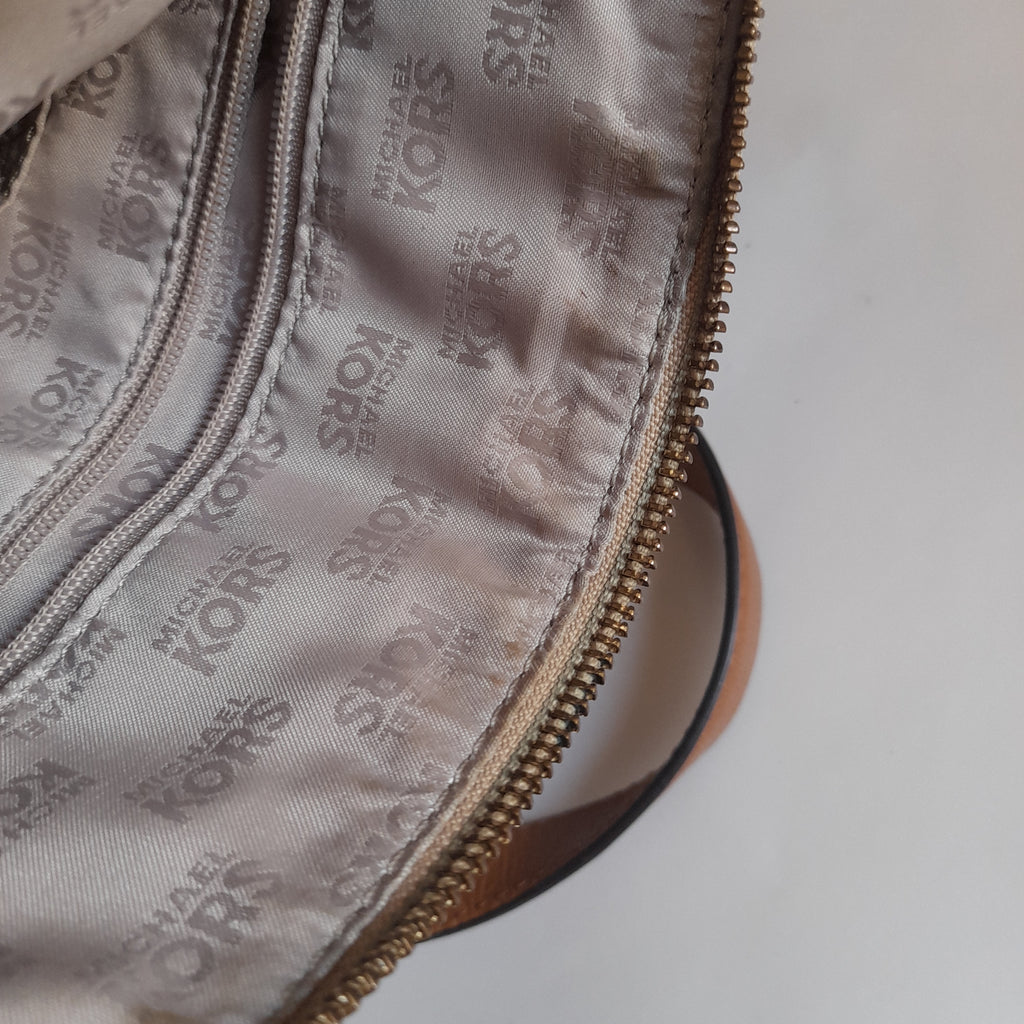 Michael Kors Beige and Brown Monogram 'Grayson' Tote Bag | Pre Loved |