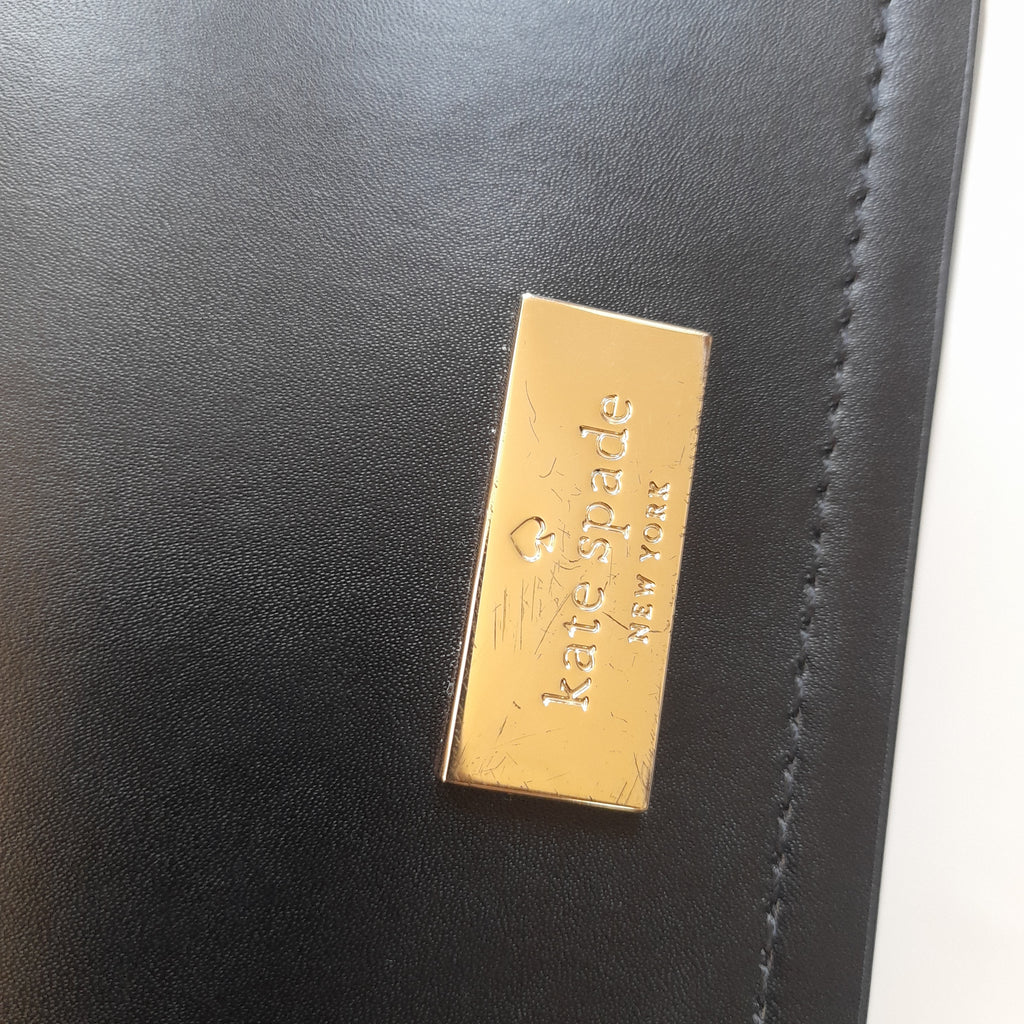 Kate Spade Black and Pink Leather Crossbody Bag | Gently Used |