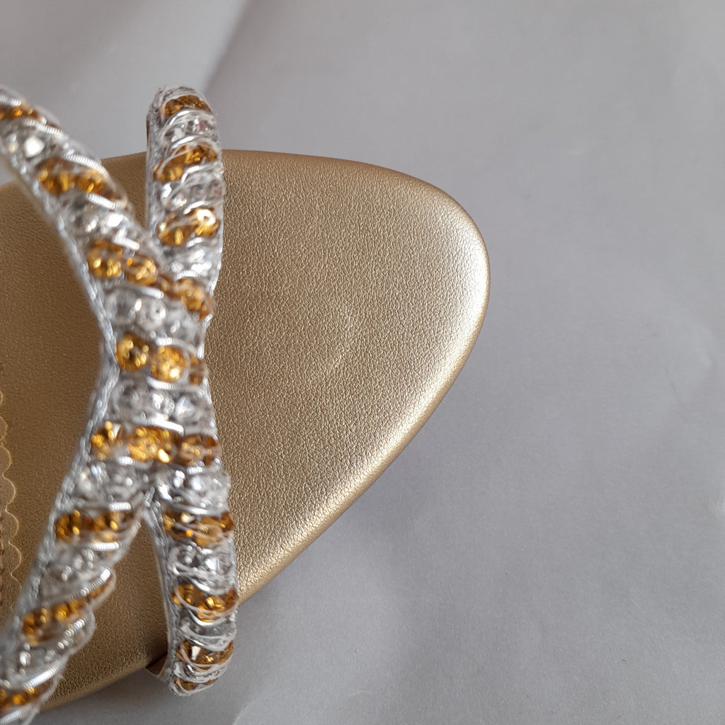 L'AMOUR 'Ilham' Gold Heels | Like New |