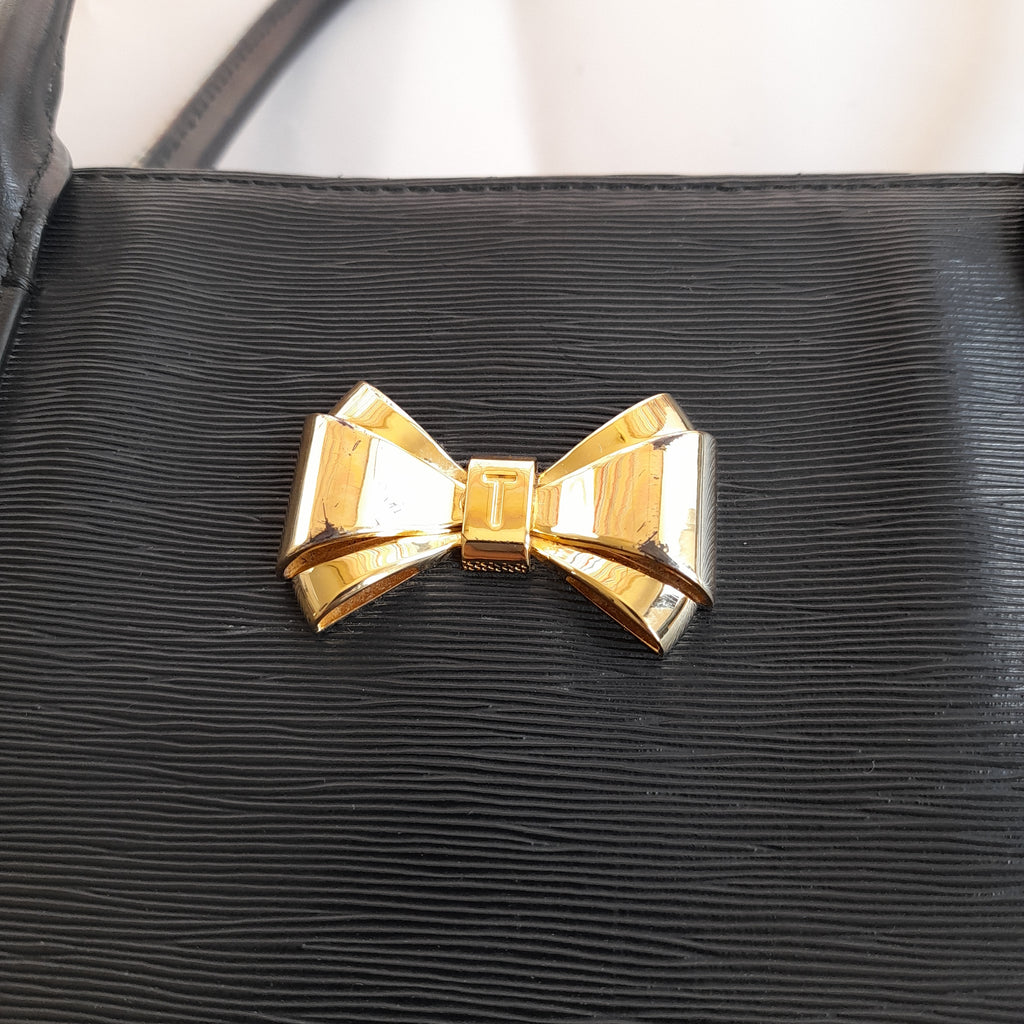 Ted Baker Black Leather Shoulder Bag | Pre Loved |