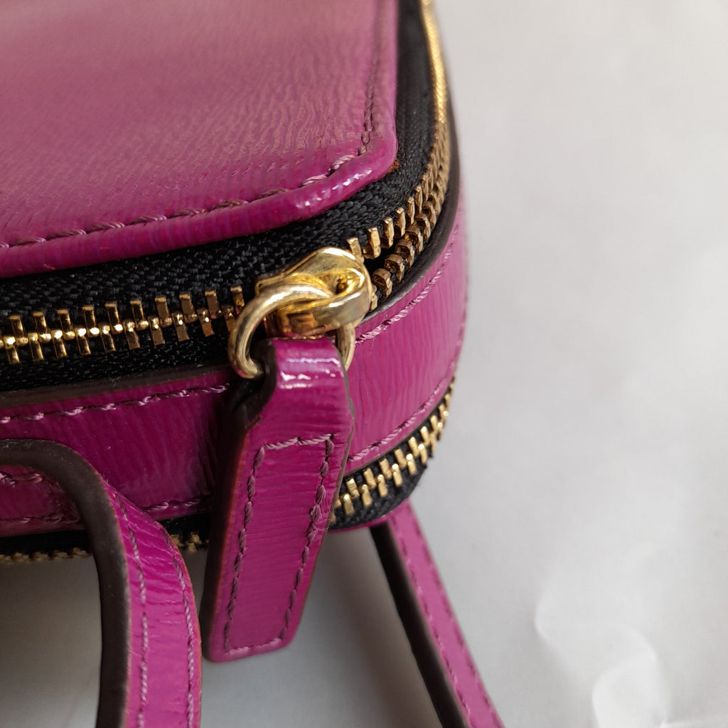 Vince Camuto Mini Purple Leather Crossbody Bag | Gently Used |
