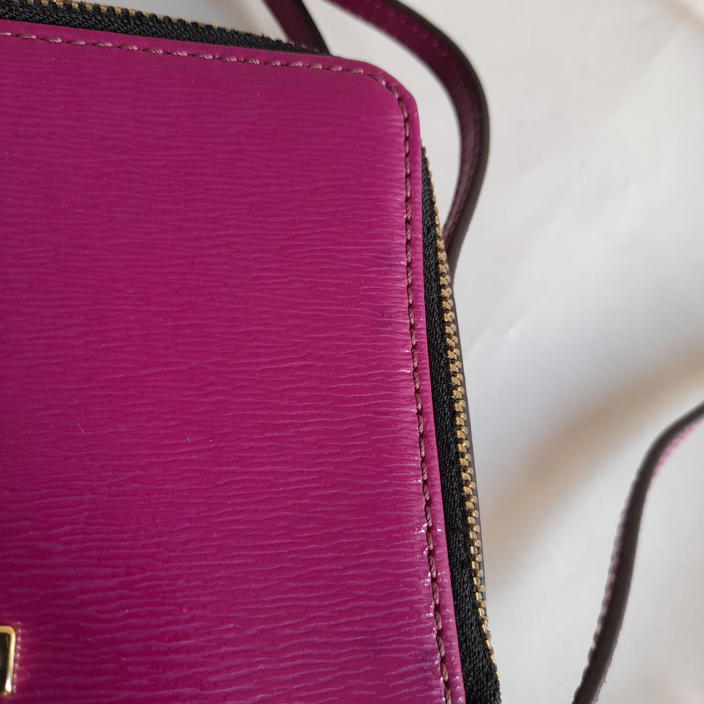 Vince Camuto Mini Purple Leather Crossbody Bag | Gently Used |