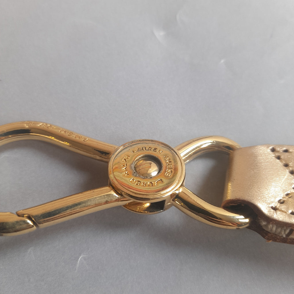 Ralph Lauren Gold Woven Belt | Pre Loved |