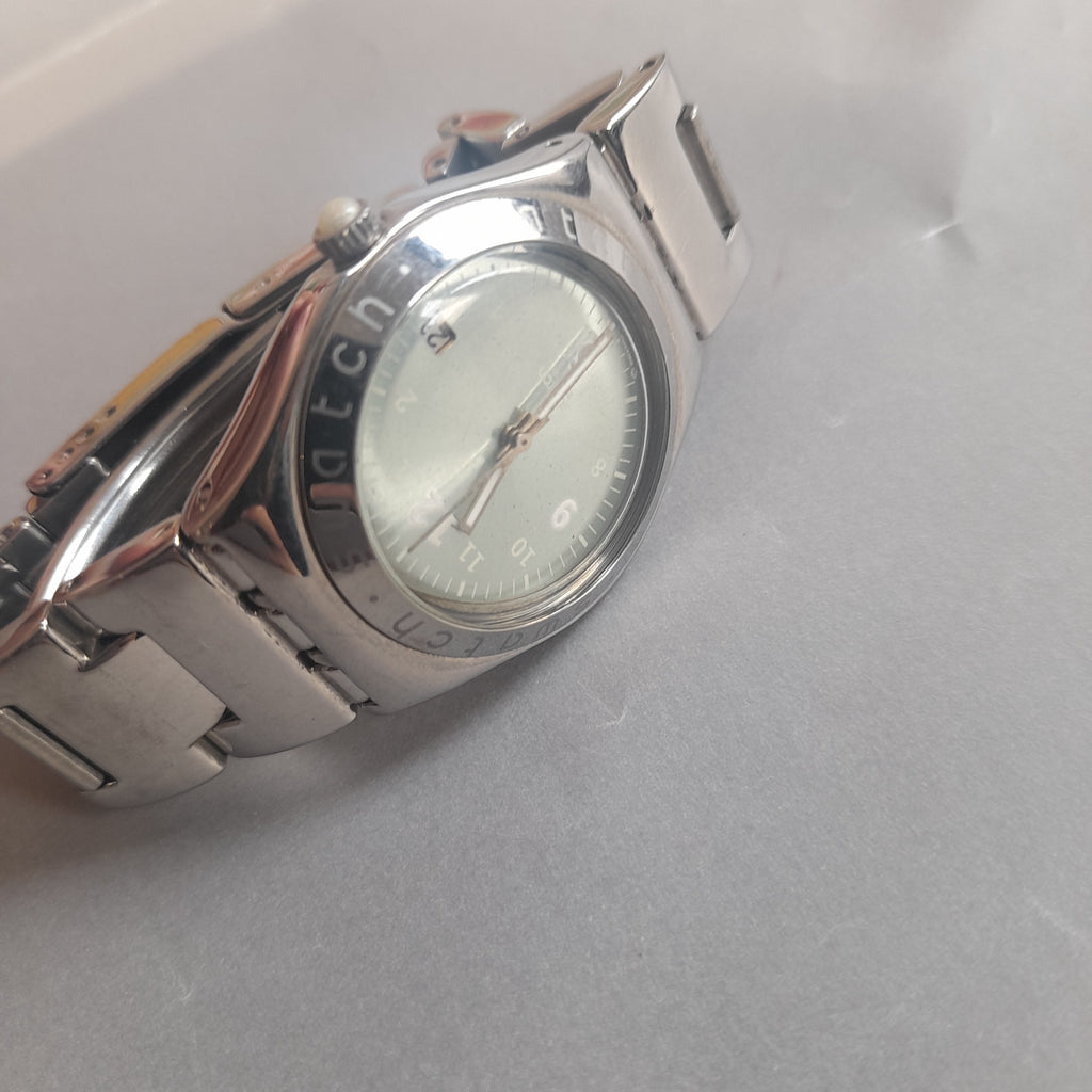Swatch Round Dial Silver Bracelet Watch | Pre Loved |