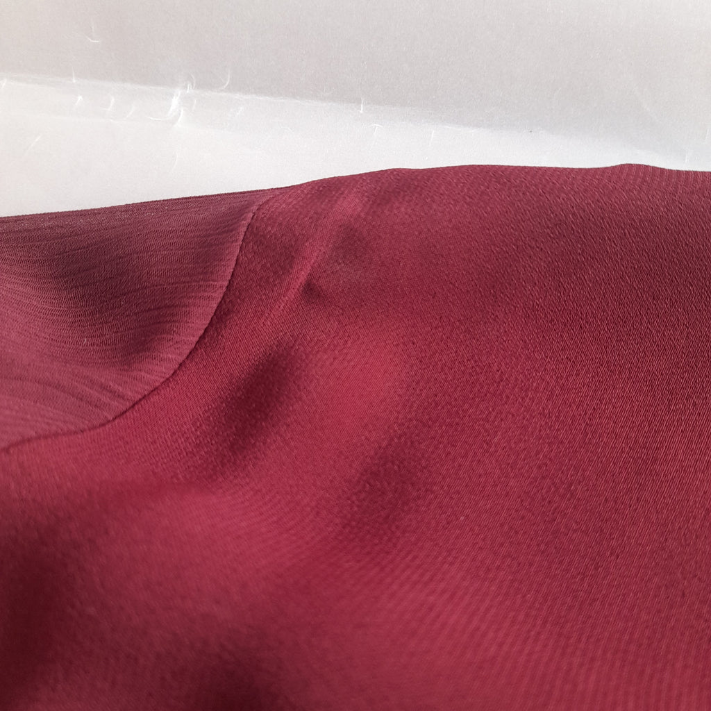 ZARA Maroon Semi-pleated Top | Pre Loved |