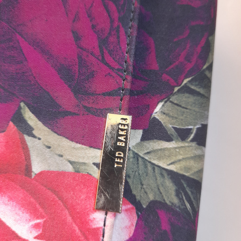 Ted Baker Mini Black Floral Printed Canvas Crossbody Bag | Pre Loved |