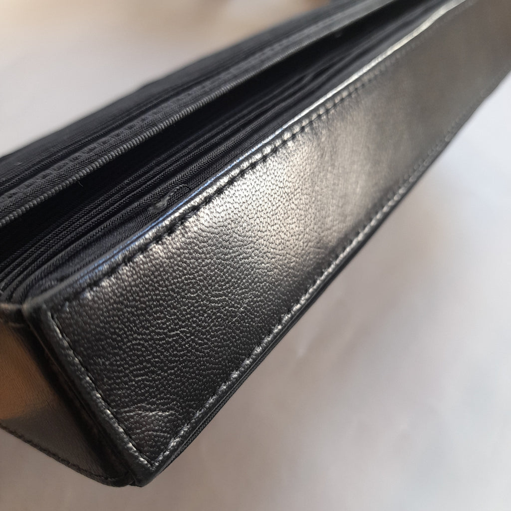 Kurt Geiger Black Pleated with Rhinestones Heels & Clutch Set | Pre Loved |