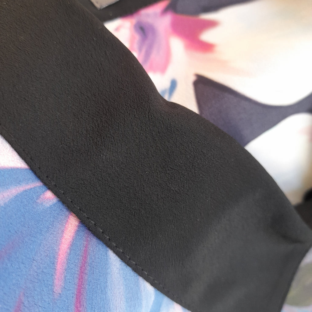 W By BHS Black Floral Printed Sleeveless Collared Shirt | Gently Used |