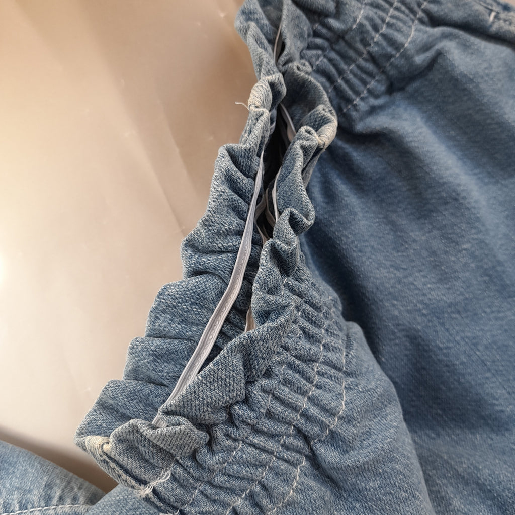 TopShop High-waisted Cuolotte Denim Jeans | Pre Loved |