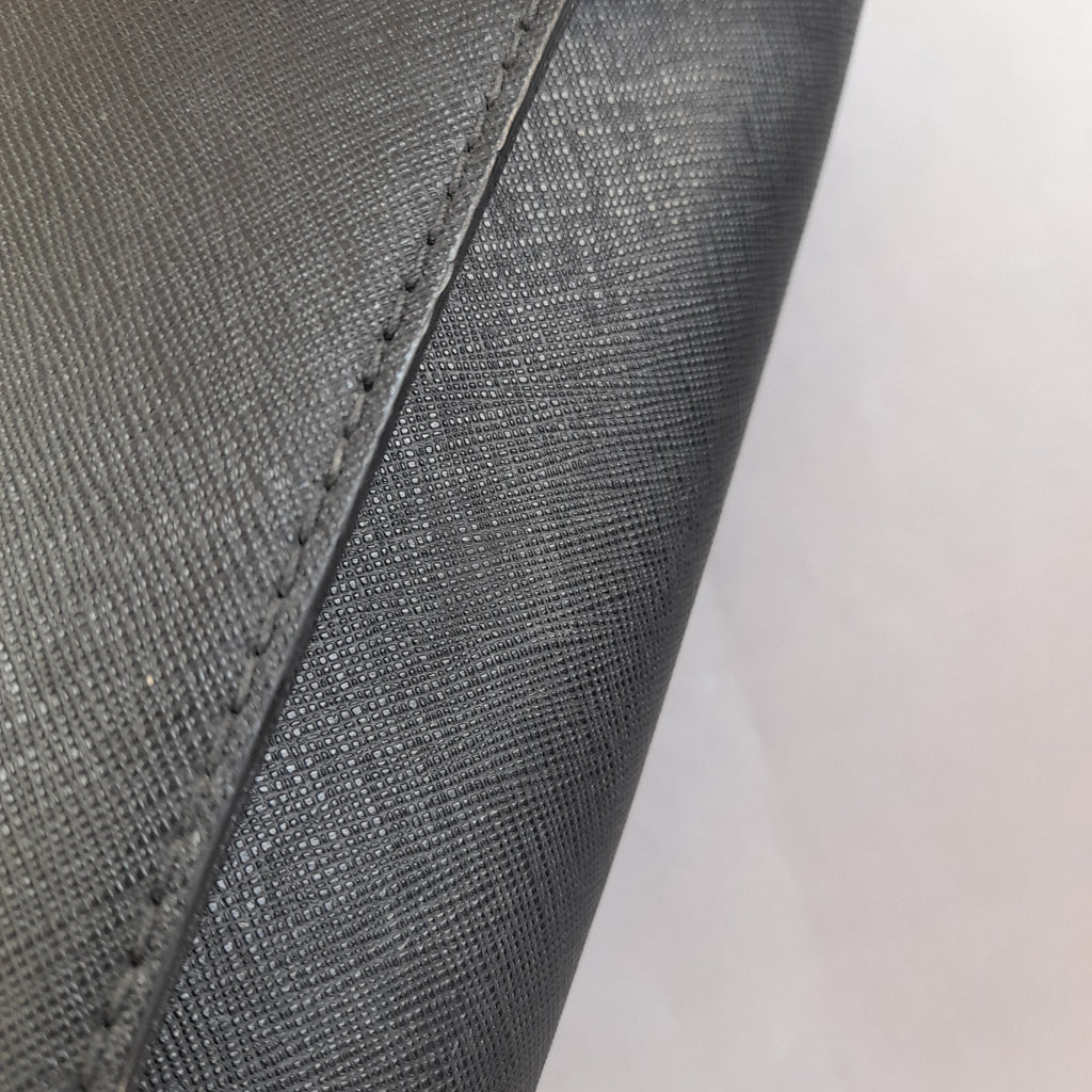 Kate Spade Black Leather Saddle Crossbody Bag | Pre Loved |