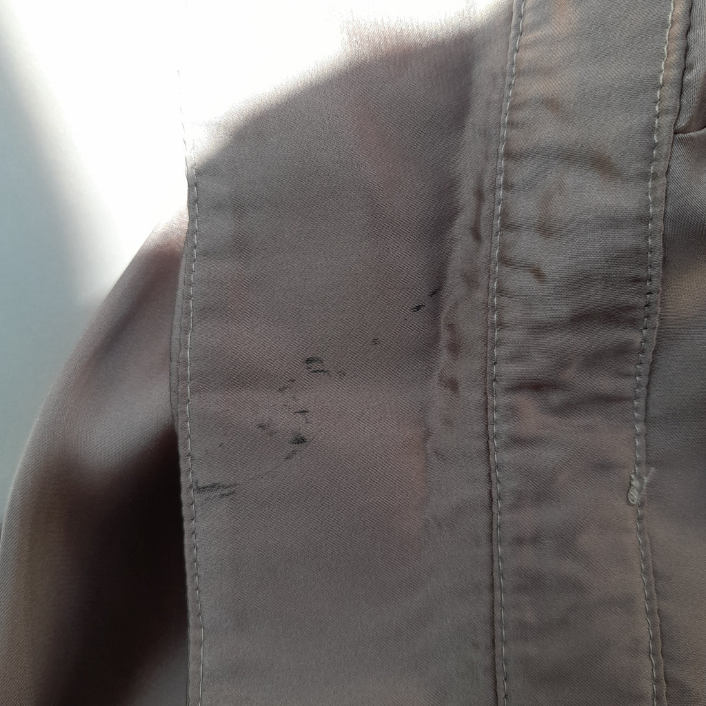 ZARA Grey Long Satin Shirt | Gently Used |