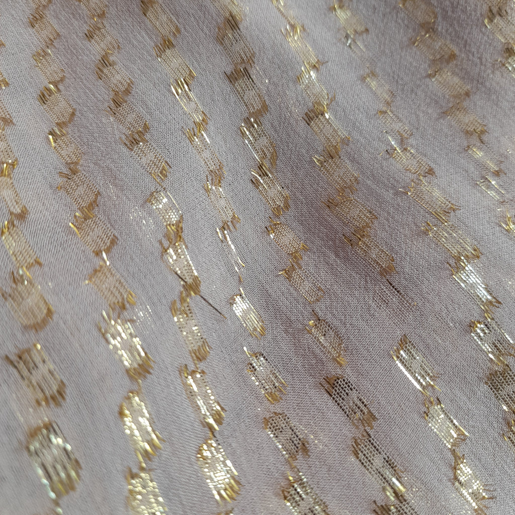 ZARA Peach and Gold Sheer Blouse | Pre Loved |