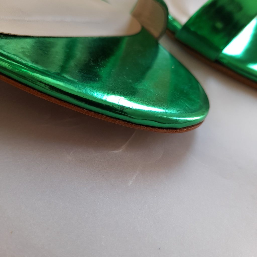 Sophia Webster Green 'Chiara' Sandal Heels | Gently Used |