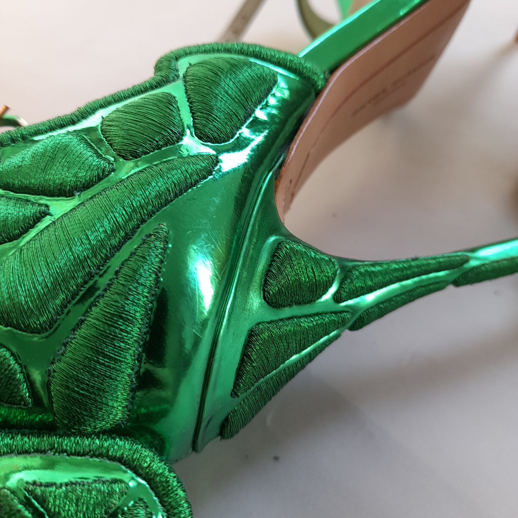 Sophia Webster Green 'Chiara' Sandal Heels | Gently Used |
