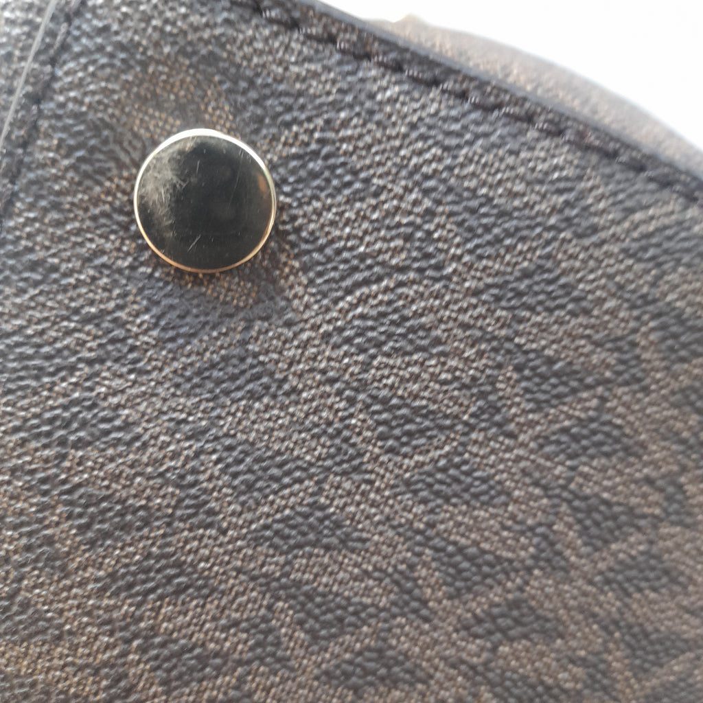 Michael Kors Large Brown Monogram Hamilton Lock Satchel | Like New |