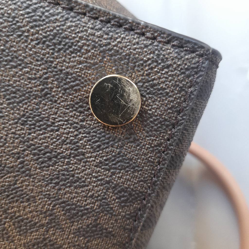 Michael Kors Large Brown Monogram Hamilton Lock Satchel | Like New |